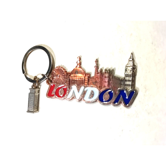 London Telephone Booth Keychain Souvenir Metal - Picture 4 of 7